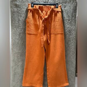 Sincerely Jules Vibrant Orange Wide-Leg Pants